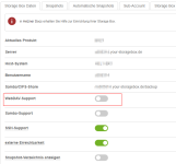 Hetzner Storage Box Settings