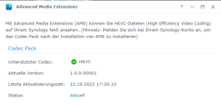 Synology Keine AAC Codecs.png